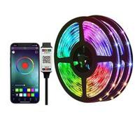 Ruban LED RGB 5050 - 1 mètre (30 LEDs) - Alimentation 5V USB + Bluetooth - Revêtement en silicone