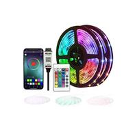 Ruban LED RGB 5050 - 1 mètre (30 LEDs) - Alimentation 5V USB + Bluetooth & Télécommande 24 boutons