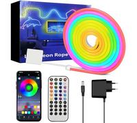 Ruban LED RGB - Bande LED Néon Télécommande & Bluetooth APP Synchronisation Musicale,16 Millions de Couleurs, IP65 Étanche pour Chambre/Salon/Fête/Gaming (15 mètres)