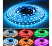 Ruban LED RGB CCT RGBCW 5en1 6Pin 5m 24V Changement de Couleur 5050SMD (2700K à 6000K) 300 LED - Pour la Maison, la Chambre, une Fête, un Mariage