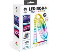 Ruban LED RGB Geek Monkeys 2 m + Télécommande et USB Bleu, Vert, Jaune, Mauve, Blanc C
