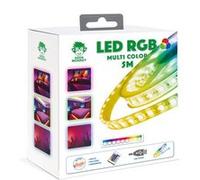 Ruban LED RGB Geek Monkeys 5 m + Télécommande et USB Bleu, Vert, Jaune, Mauve, Blanc A