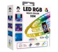 Ruban LED RGB XL Geek Monkeys 10 m avec revêtement en silicone + Télécommande + App à télécharger