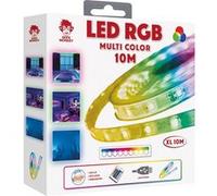 Ruban LED RGB XL Geek Monkeys 10 m avec revêtement en silicone + Télécommande Bleu, Vert, Jaune, Mauve