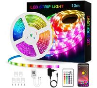 Ruban LED RVB de 10 m, changement de couleur avec télécommande, contrôle par application, mode musique, réglage de la minuterie, bande LED pour maison, chambre à coucher, TV, décoration de cuisine