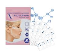 Ruban lifting facial invisible - 40 pièces patchs faciaux ultra fins pour la beauté et le maquillage - Ruban cutané pour le visage | Pour peau tombante cou contour des yeux et double menton