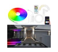 Ruban lumineux connecté 5 m avec LED néon RVBB-IC Lunartec