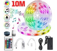 Ruban lumineux LED 10m TEMPSA - 3528SMD RVB étanche - télécommande 24 touches