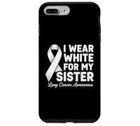 Ruban « Lung Cancer Awareness I Wear White for My Sister » Coque pour iPhone 7 Plus/8 Plus
