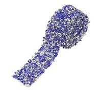 Ruban Maille de Cristal Diamant, 30mm de Large, Bleu Marine, 1 Yard, Ganse Brodée pour Décoration Robe de Bal, Ceinture, Collier de Noce, Accessoire Couture Haut de Gamme