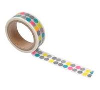 Homéa, Ruban Masking Tape 15Mm x 5M Pois Fluo