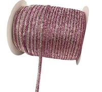 Ruban MéTallique Pailleté 15mm Sparkle Glitter Metallic Velvet Ribbon Wedding Party Decoration Gift Wrapping Hair Bowknot DIY(Color-04,5yards)