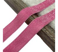 Ruban MéTallique Pailleté Ruban de velours doré 10 mm, 25 ou 38, fait main, for décoration mariage et fête, emballage cadeau, nœud papillon for cheveux(Rose,38mm 3yards)