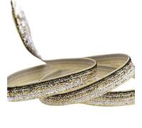 Ruban MéTallique Pailleté Ruban de velours pailleté, large bordure en dentelle, sequins métalliques, rubans nylon for loisirs créatifs, 9, 16, 25, 38, 100 yards(Color-20,38mm 50yards)