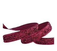 Ruban MéTallique Pailleté Ruban de velours pailleté, large bordure en dentelle, sequins métalliques, rubans nylon for loisirs créatifs, 9, 16, 25, 38, 100 yards(Color-11,25mm 100yards)