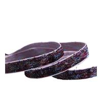 Ruban MéTallique Pailleté Ruban de velours pailleté, large bordure en dentelle, sequins métalliques, rubans nylon for loisirs créatifs, 9, 16, 25, 38, 100 yards(Color-18,16mm 100yards)