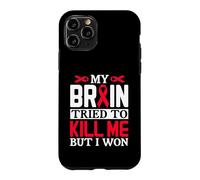 Ruban Motif My Brain Try to Kill Me But I Won Coque pour iPhone 11 Pro