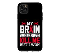 Ruban Motif My Brain Try to Kill Me But I Won Coque pour iPhone 11 Pro Max