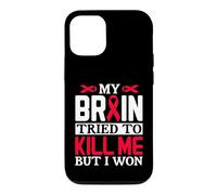 Ruban Motif My Brain Try to Kill Me But I Won Coque pour iPhone 12/12 Pro