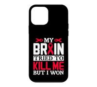 Ruban Motif My Brain Try to Kill Me But I Won Coque pour iPhone 12 Mini