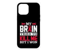 Ruban Motif My Brain Try to Kill Me But I Won Coque pour iPhone 12 Pro Max