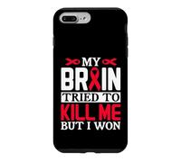 Ruban Motif My Brain Try to Kill Me But I Won Coque pour iPhone 7 Plus/8 Plus