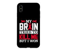 Ruban Motif My Brain Try to Kill Me But I Won Coque pour iPhone XS Max