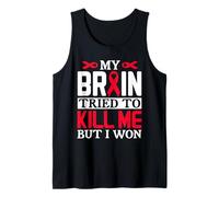 Ruban Motif My Brain Try to Kill Me But I Won Débardeur