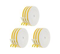 Ruban Mousse Auto-AdhéSif Joint de FenêTre de Porte Joint de Porte Coupe-Froid, 6 mm de Large X 3 mm D'ÉPaisseur, 9 PièCes Chacun, Blanc