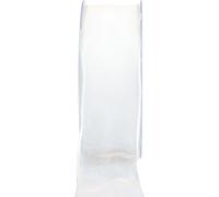 Ruban mousseline Organza Blanc Ruban de décoration 40mm 20m