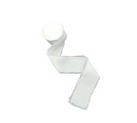 Ruban Mousseline Ruban vert pur coton déchiré à la main, bord brut, emballage de boîte-cadeau, décoration carte vœux, bâton mariée, ruban cravate fleur pour Invitations de Mariage(Silk ribbon 1)