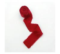 Ruban Mousseline Ruban vert pur coton déchiré à la main, bord brut, emballage de boîte-cadeau, décoration carte vœux, bâton mariée, ruban cravate fleur pour Invitations de Mariage(Silk ribbon 2)