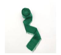 Ruban Mousseline Ruban vert pur coton déchiré à la main, bord brut, emballage de boîte-cadeau, décoration carte vœux, bâton mariée, ruban cravate fleur pour Invitations de Mariage(Silk ribbon 8)