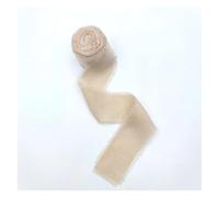 Ruban Mousseline Ruban vert pur coton déchiré à la main, bord brut, emballage de boîte-cadeau, décoration carte vœux, bâton mariée, ruban cravate fleur pour Invitations de Mariage(Silk ribbon 5)