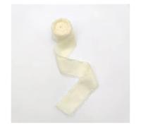 Ruban Mousseline Ruban vert pur coton déchiré à la main, bord brut, emballage de boîte-cadeau, décoration carte vœux, bâton mariée, ruban cravate fleur pour Invitations de Mariage(Silk ribbon 9)