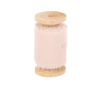 RUBAN MOUSSELINE SOIE EFFILOCHÉ 5CMX5M ROSE POUDRÉ