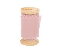 RUBAN MOUSSELINE SOIE EFFILOCHÉ 5CMX5M VIEUX ROSE
