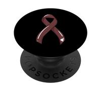 Ruban Myeloma Survivor Survivor Chemo Bordeaux PopSockets PopGrip Adhésif