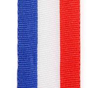 Ruban national en taffetas Bleu/blanc/rouge Largeur 25 mm Longueur 25 m