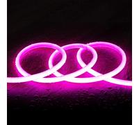 Ruban Néon Led Dimmable 220v Circulaire Sflex17 Ip65 Sur Mesure Coupe Tous Les 100 Cm Rose 5 M