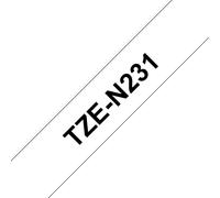 Ruban non laminé Brother TZe-N231 / TZEN231, noir sur blanc, 12 mm x 8 m