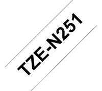Ruban non laminé Brother TZe-N251 / TZEN251, noir sur blanc, 24 mm x 8 m