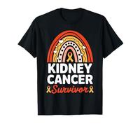 Ruban Orange Arc-en-Ciel pour survivant du Cancer du Rein T-Shirt