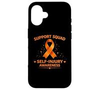Ruban Orange de Sensibilisation à l'auto-blessure Coque pour iPhone 16
