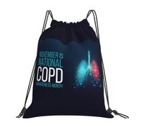 Ruban Orange Du Mois De Sensibilisation À La Bpco Unisexe Sacs De Gym Réglable Sac À Cordon Étanche Sac À Dos À Cordon Pour Plage Natation Gymnastique