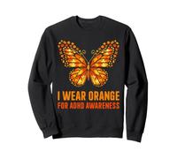 Ruban Orange pour Le Mois de Sensibilisation au TDAH Sweatshirt
