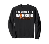 Ruban Orange pour Sensibilisation au Cancer de la leucémie Grand-mère d'un Guerrier Sweatshirt