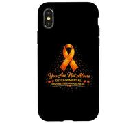 Ruban Orange « You are Not Alone Developmental Disabilities » Coque pour iPhone X/XS
