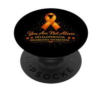 Ruban Orange « You are Not Alone Developmental Disabilities » PopSockets PopGrip Adhésif