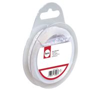 Ruban Organdi Avec Coeurs, Blanc, 1cm, Rouleau 10m